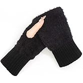 Long Keeper Knit fingerless gloves for women Winter Half Finger Gloves furry gloves wrist warmers Short Fingerless Mitten