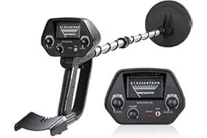 Wedigout Metal Detector for Kids & Adults, Lightweight Childrens Metal Detector, Waterproof Adjustable 30" to 42" Gold Detector for Beach Backyard Search for Treasure (Black)