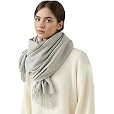 FLEESOFT Winter Wool Scarf Shawl -Thick Oversized Pashmina Shawl Wrap,Soft Warm Winter Scarves,Travel Blanket Scarf for Women