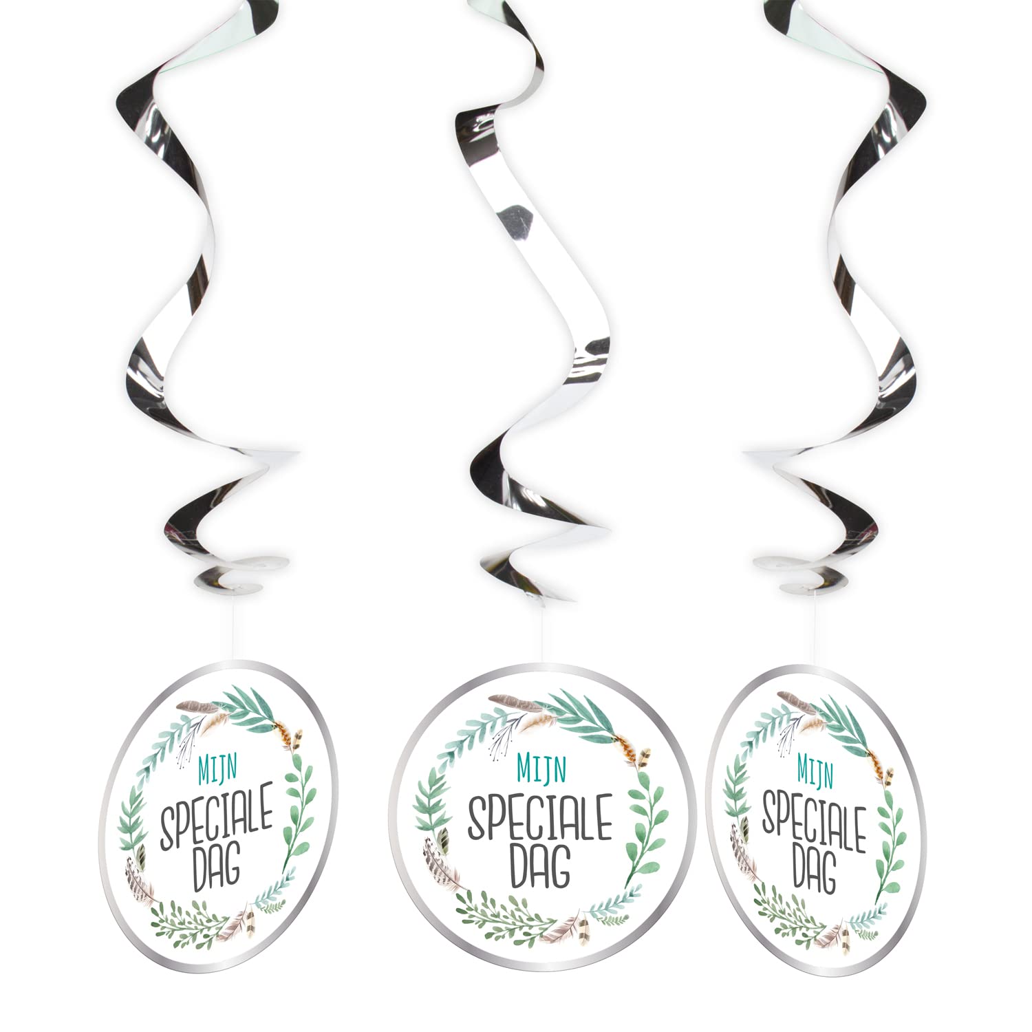 Folat 66953 Hanging Decorations 'Mijn Speciale Dag' Set of 3, Multicoloured