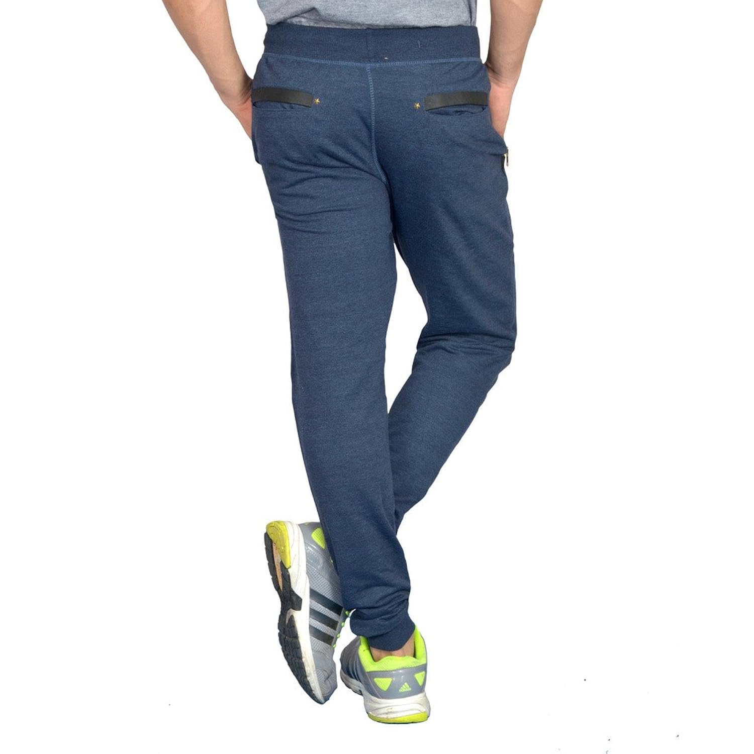 light blue star zipper slim fit loungewear lower