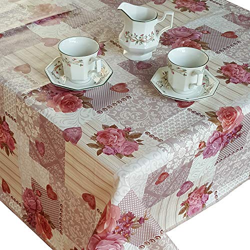 Decoser Heavy Duty Flannel Backed Vinyl Tablecloth with Flannel Backing