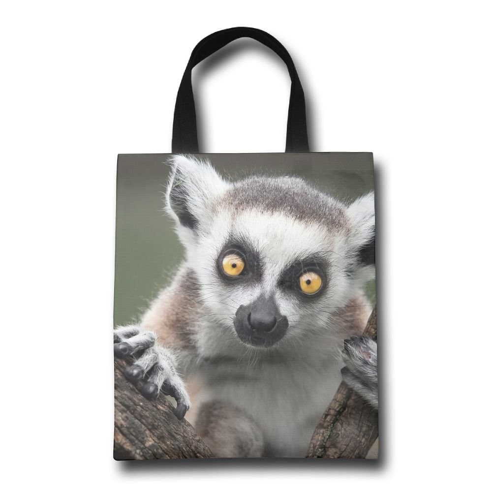 Amazon Com Lqzdqa Lemur Wallpaper Fashion Reusable Shopping Bags