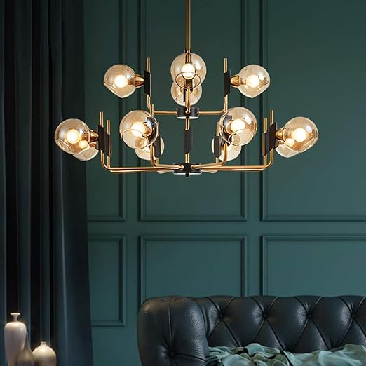 SGSG Araña nórdica Lámpara Colgante de Metal Moderna Lámpara de Techo