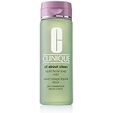 Clinique 3-Step All About Clean Liquid Gentle Facial Cleanser Soap For Dry Combination Skin Types, Mild