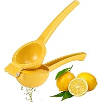 MIGVELA Lemon Squeezer Lime Squeezer-Durable Manual Press Hand Citrus Orange Juicer (Yellow)