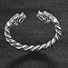 MYAROMA FINDINGS Large Norse Viking Wolf Bangles Bracelets