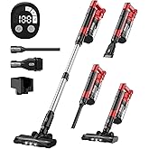 350W Cordless Vacuum Cleaner for Milwaukee M18 Battery, 35kPa Brushless Lightweight Stick Vacuum with 3 Mode Suction, 6 in 1 Stick Vacuum Cleaner with HEPA for Floor, Carpet, Car, Battery Not Included