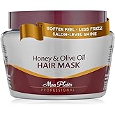 Mon Platin Honey & Olive Oil Hair Mask 500 g – Deep Conditioner with Dead Sea Minerals, Royal Jelly & Propolis – For Dry, Damaged, Colored, Permed or Split-End Hair – Hydrates Adds Shine