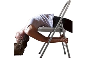 CIGOCIVI Yoga Auxiliary Chair Backless Relieve Neck and Back Pain Chair Foldable Balance Handstand Training Tool Alloy Steel