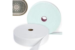 HEXAHIVE 2 Roll Jelly Batting Roll Strips for Rugs 2 1/4 on a Roll Total 100 Yards Polyester Blend Fleece Batting Fabric Tube Maker for Jelly Rugs, Braided Rug, Throw Rugs, Flexible Quilt Batting Tool