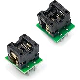 SOP8 to DIP8,SOP16 to DIP16 IC Programmer Socket Converter Adapter Module 2PCS(SOP8 200mil+SOP16 150mil) Wide Body Narrow Body