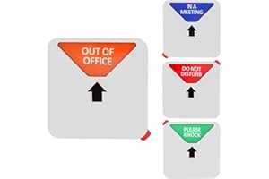 LOYINLO Office Privacy Sign,Do Not Disturb/Please Knock/Out of Office/in a Meeting Sign, Privacy Door Sign That Lets Others Know Whether You're Available Or Not(Square,Silver)