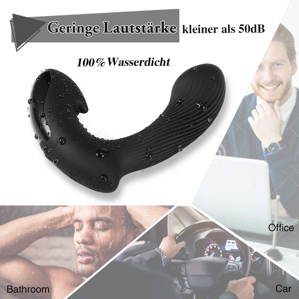 Fondlove Analvibrator Prostata Vibratoren Männer Prostate Stimulator Analplug mit Fernbedienung 7 Vibrationsmodi 100% Medizinisches Silikon Sexspielzeug