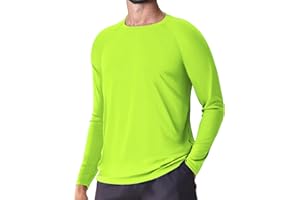KINSWT Men's UPF 50+ Rash Guard Long Sleeve Sun Protection Running Shirts Quick Dry Workout Fishing Swim T-Shirts