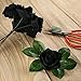 Febou Artificial Flowers, 100pcs Real Touch Artificial Foam Roses Decoration DIY for Wedding Bridesmaid Bridal Bouquets Centerpieces, Party Decoration, Home Display (Concise Type, Black)