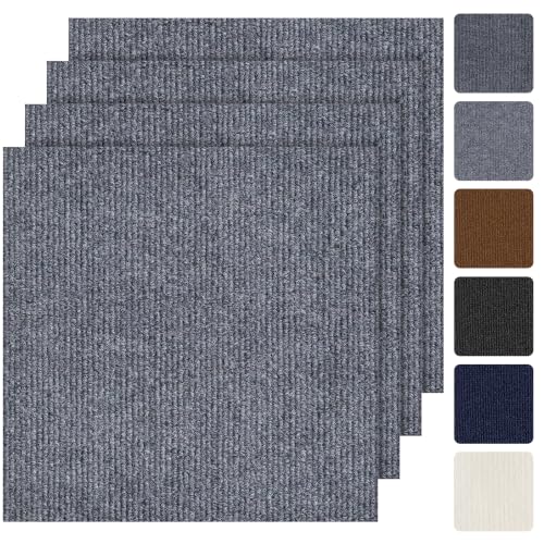 Peel and Stick Carpet Tiles 24x24 Inch, 20 Tiles Large Self Adhesive