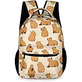 Ueshiramanu Capybara Backpack Gift for Kids Boys Girls Polyester Fashion School Bag Stylish Print Travel Laptop Bookbag
