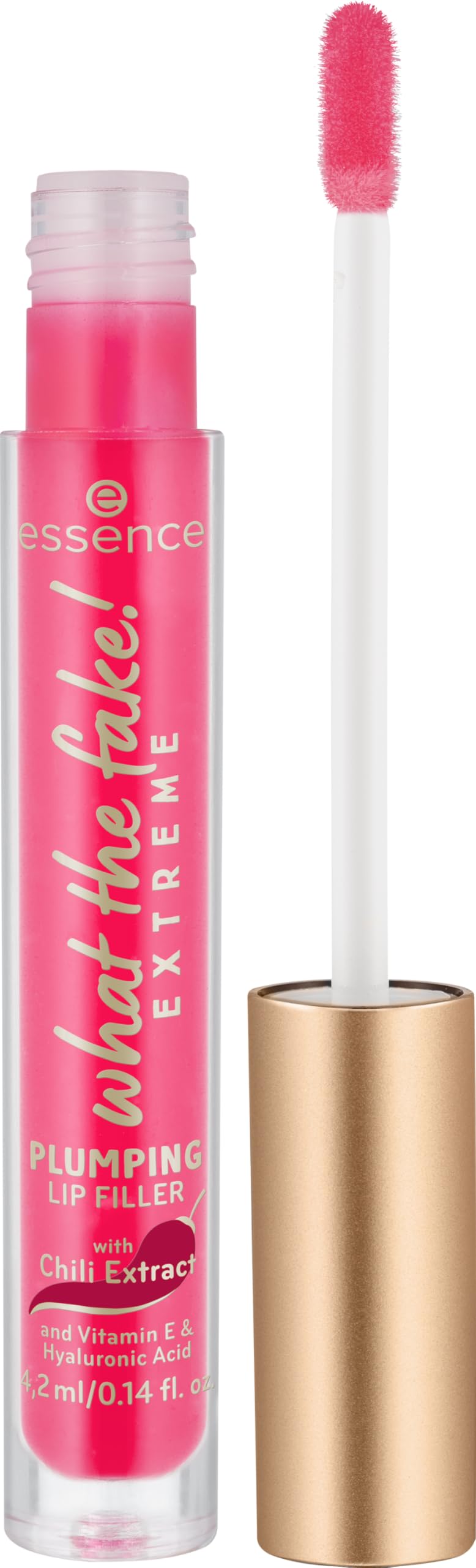 Essence What The fake! Extreme Plumping Lip Filler with Chili Extract 4.2 ml Lip Gloss with Shiny Tinted Finish