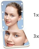 Kintion Wheat Straw Mirror 1X/3X Magnification Pocket Folding Compact White view 5