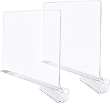 Jucoan 4 Pack Shelf Dividers Clear Acrylic Closet Organizers 30.5cm x 20cm view 3