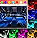 Updated Unifilar 16 Million Colors Sound Activated Car Led Lights Interior 4pcs Multi Colors Car Led Strip Lights Universal Under Dash Lighting Kit for All Vehicles, Parties, Outdoor (App Control)thumb 3