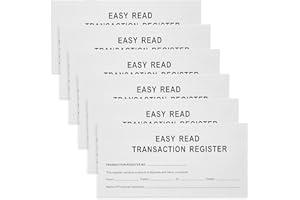 LIGHTAOTAO Checkbook Register Financial Ledger 6pcs White Portable Transaction Record Notebooks for Personal