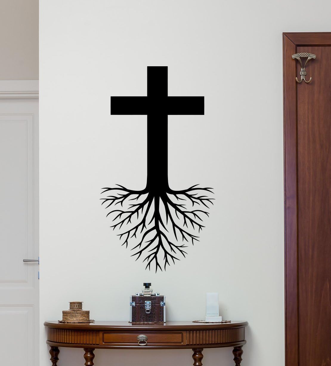 Cross Roots Wall Decal Christian God Jesus Christ Religion