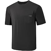 BASSDASH Men’s UPF 50+ Performance Short Sleeve Pocket T-Shirt UV Sun Protection Fishing Hiking Kayaking Sports Shirts
