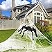 Villsure Halloween Decorations, Giant Spider Web with Super Stretch Cobweb, Giant Spider and 27 Small Fake Spiders, Creepy Decor for Outdoors and Indoors, 16Ft