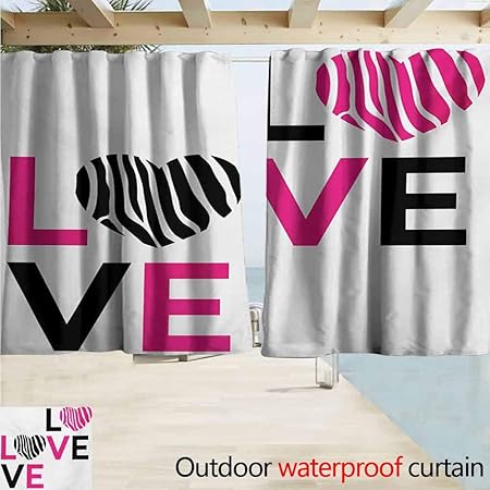 Amazon Com Andytours Wide Blackout Curtains Pink Zebra I Love