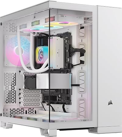 Corsair iCUE LINK 6500X RGB Mid-Tower ATX Case White with 3 RX120 Fans