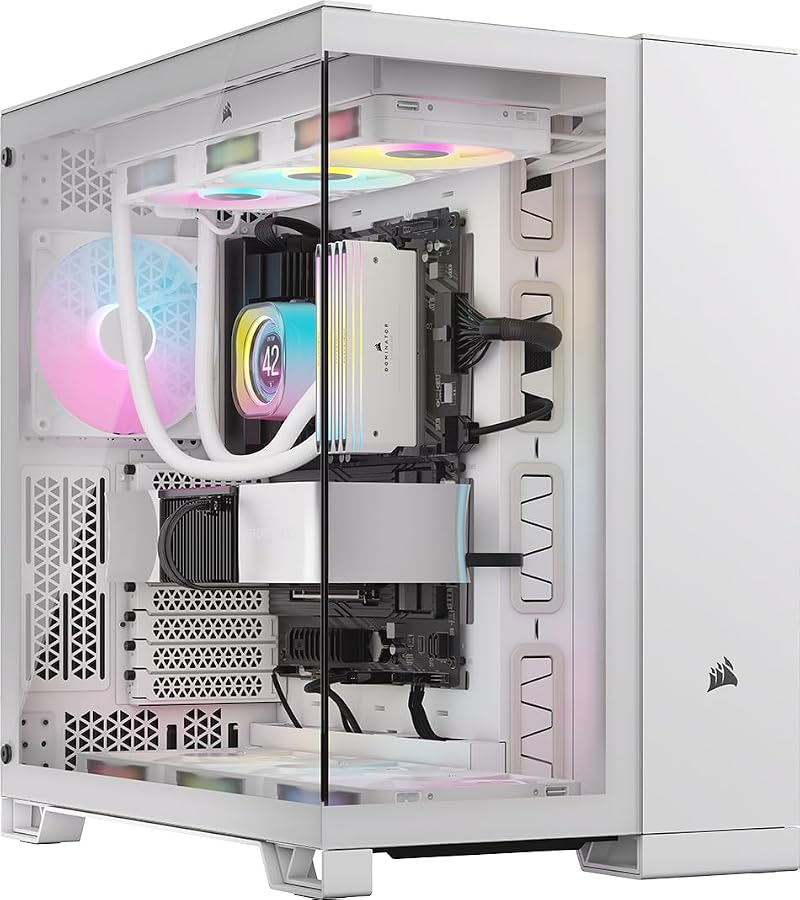 Corsair iCUE LINK 6500X RGB Mid-Tower ATX Case White with 3 RX120 Fans