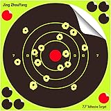 JingZhouYang Shooting Targets 7.7 Inch Self Adhesive Paper Reactive Splatter Targets Stickers 100 & 75 & 50 & 40 & 25 Pack fo