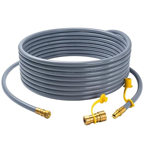 GASPRO 24 feet Natural Gas Hose with 3/8 Male Flare Quick Connect/Disconnect for BBQ Gas Grill