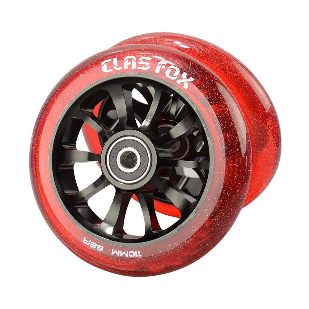 CLAS FOX 110mm Pro Stunt Scooter Wheels with ABEC-9 Bearings CNC Metal Core
