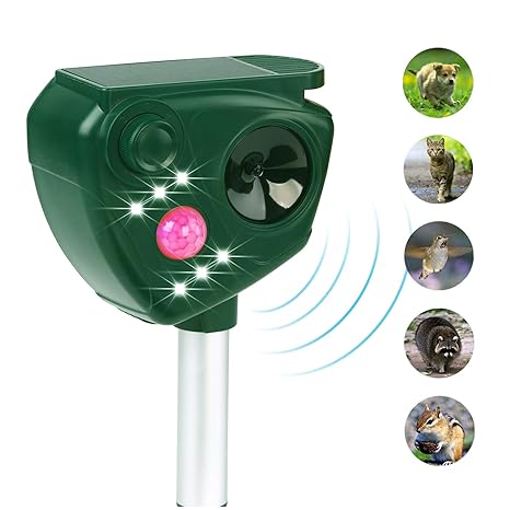 FAYINWBO solar waterproof outdoor animal repeller for cats, dogs, squirrels, moles, raccoons