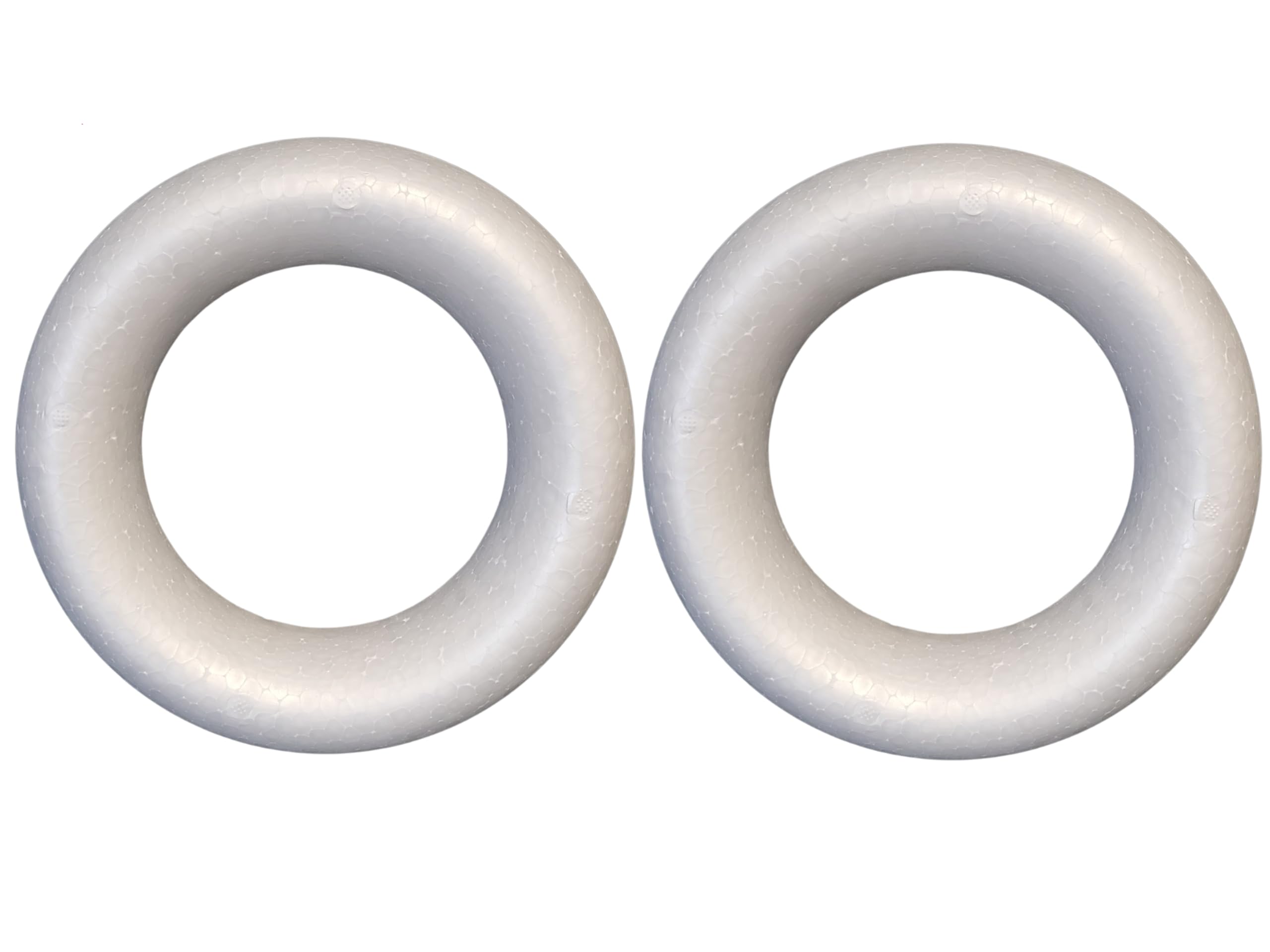 Polystyrene Flat Backed Wreath Rings 25cm | Pack of 2 | Arts and Crafts | DIY Wreath Ring