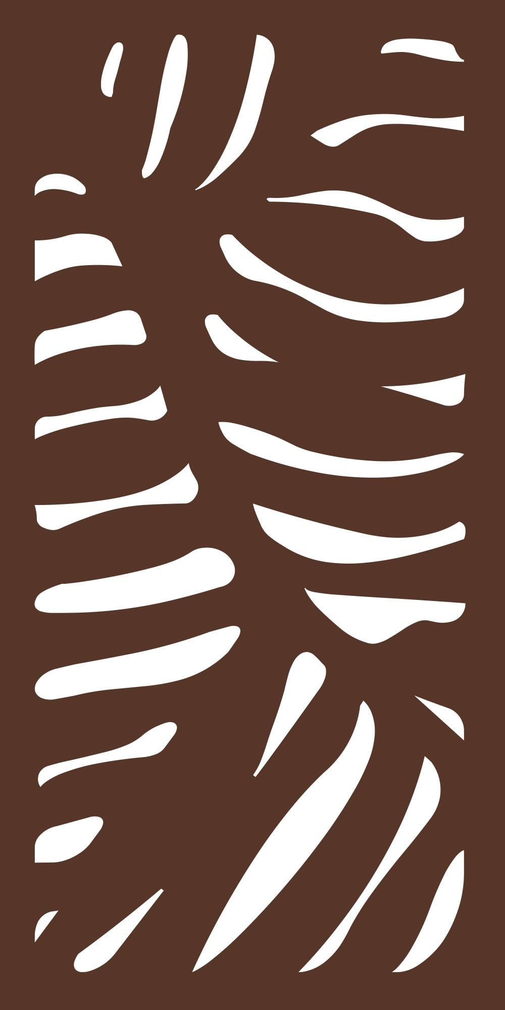 MODINEX Decorative Screen Panel - Cabo Design - 2 ft. x 4 ft. Size - Espresso - 80% Privacy