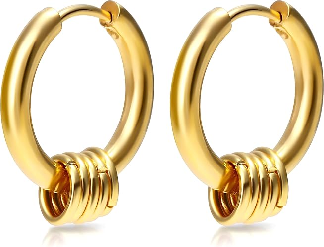 Amazon Sowaka 5連 フープピアス メンズ レディース 金属アレルギー 対応 ゴールド シルバー 片耳 両耳 ゴールド 両耳 10ｍｍ ピアス 通販