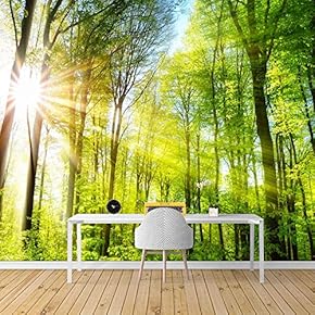 Wall Mural Forest Removable Wallpaper Wall Sticker for Bedroom Living Room - 66x96 inches