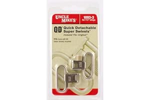Uncle Mike's SS BL Nickel Quick Detach Sling Swivels, 1 1/4-Inch