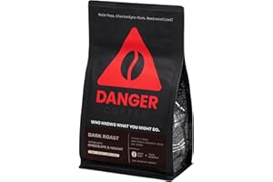 Danger Coffee by Dave Asprey, Remineralized, Mold Free & Lab Tested Whole Bean Coffee, Dark Roast, 10.9 Ounce