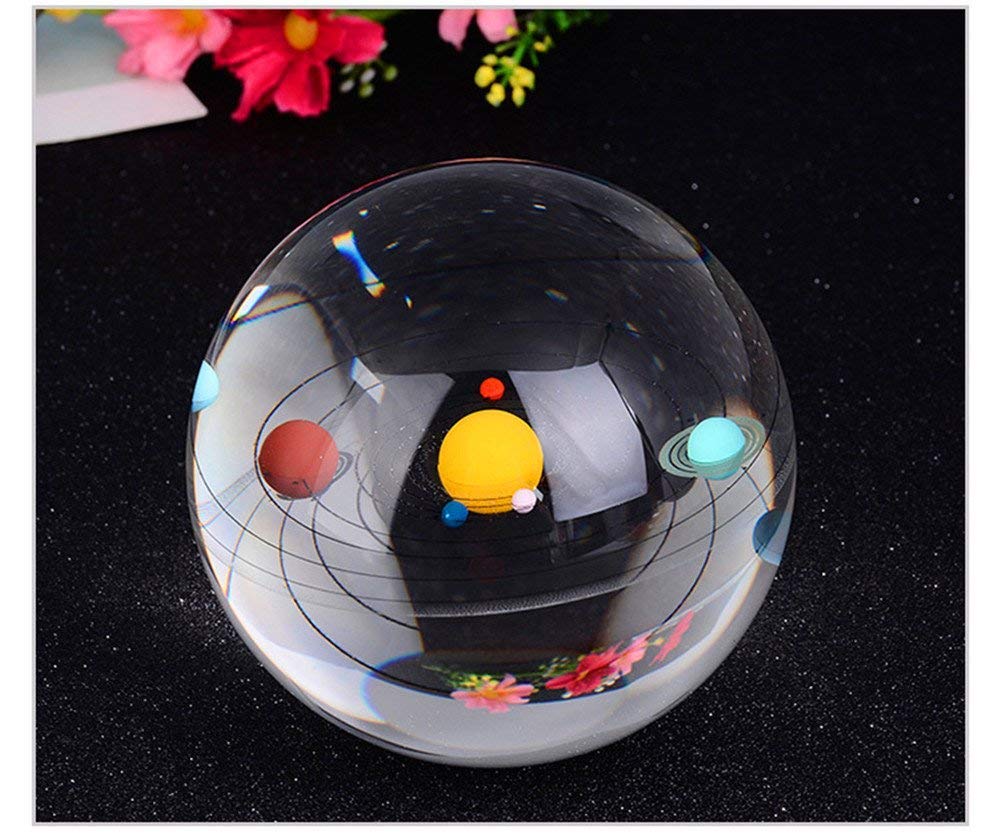3D Sonnensystem Kristallkugel – Gravierte Planeten-Kugel, 60 Mm Durchmesser, Dekoratives Wohnaccessoire
