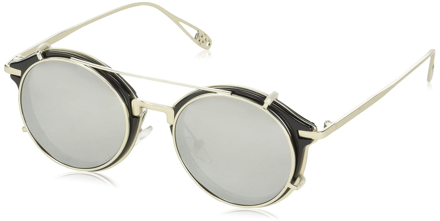 CGID Retro Sonnenbrille Rund - Polarisiert UV400 Schutz Metallrahmen Mit Lederetui