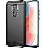 Moto G Play 2021 Case,with HD Screen Protector,Shock-Absorption Flexible TPU Bumper Cove Soft Rubber Protective Case for Moto