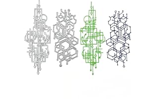 HGSALK Metal 2pcs Irregular Grid Die Cuts, Arrowhead Cutting Die DIY Crafts Template Mould Stencils for DIY Embossing Card Making Album Decorative Paper Scrapbooking