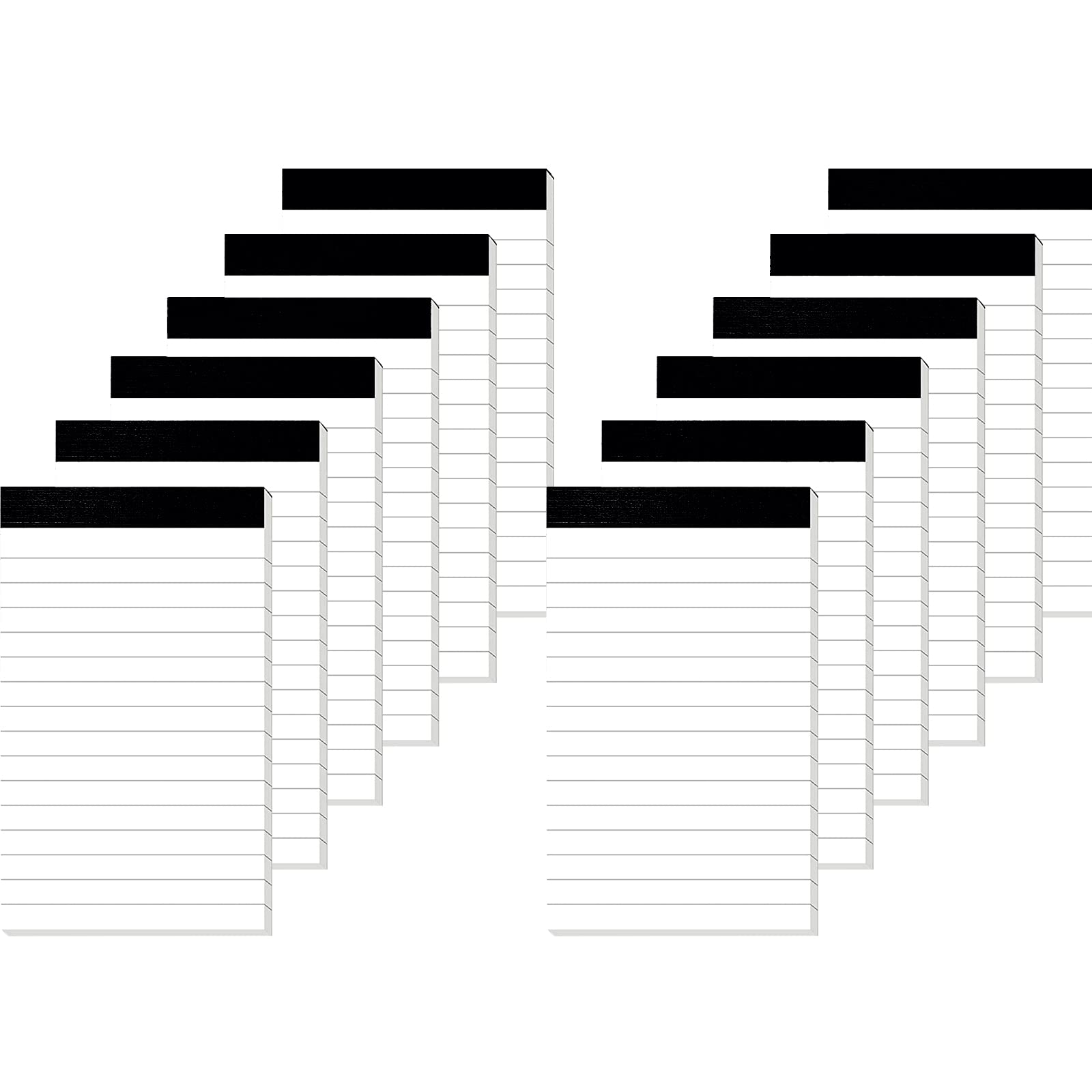 12 Pcs Note Pads Refills A7 Memo Small Notepads Writing Pads with 30 Sheets Each Pad Narrow Ruled White 15 Lined Paper Note Pads