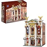 PANTASY Vintage European Grand Theater Building Set-Modular Model with Crystal Chandelier, Transparent Dome&Expandable Street
