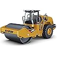 Dollox Die-cast Road Roller Toys 1/50 Scale Metal Engineering Road Planer Vehicle Truck Toy High Detail Construction Vehicles Model Road Roller Decoration Toy Kids